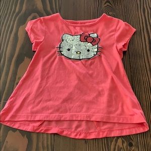 Coral Hello Kitty Sequin Top